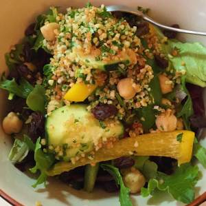 Spicing up my dinner salad | Photo by Courtney Cheng